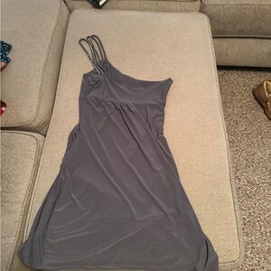 Cute grey/diamond junior or petite size cocktail dress.